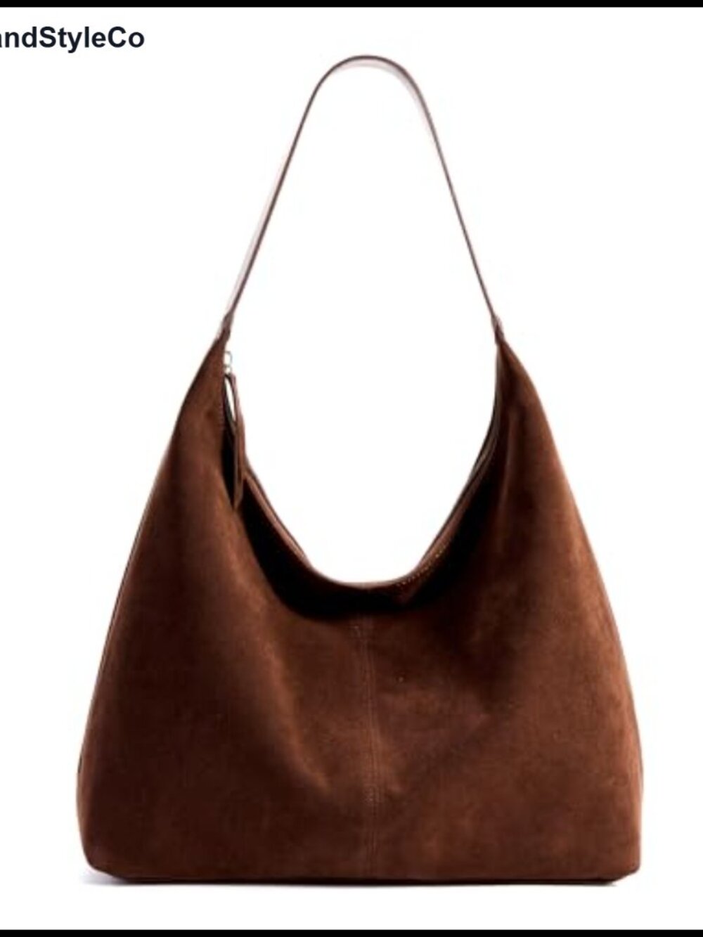 Slouchy Vegan Leather Tote Bag Hobo Crescent Zipper Handbag Crescent Bag